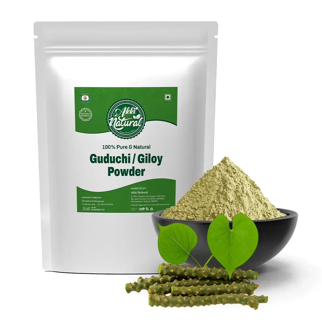 Guduchi Powder 100% Natural | Giloy Powder - Amrita Churn | Help To Increase Immunity For Men & Women - Akki Natural 