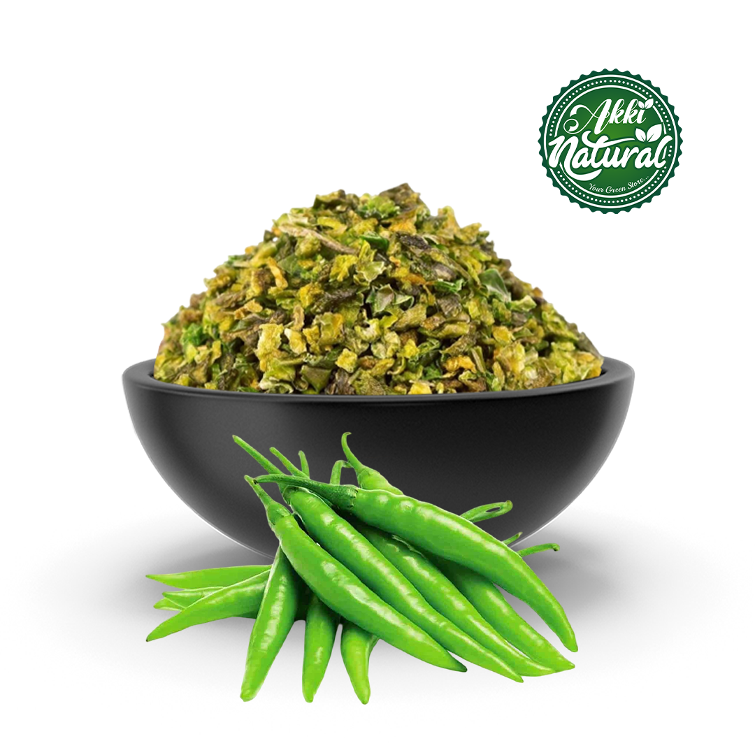 Green Chilli Flakes, 100% Natural & Dry